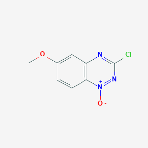 molecular formula C8H6ClN3O2 B8412116 3-Chloro-6-methoxy-1,2,4-benzotriazine 1-oxide 