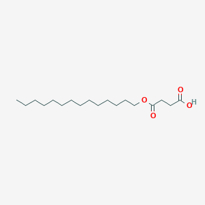 molecular formula C18H34O4 B8412125 Succinic acid monotetradecyl ester 