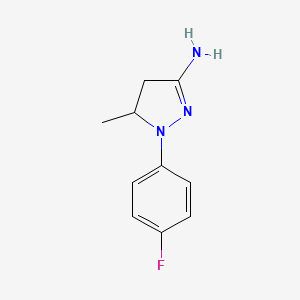 molecular formula C10H12FN3 B8412136 3-Amino-1-(p-fluorophenyl)-5-methyl-2-pyrazoline 