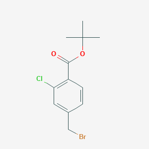 molecular formula C12H14BrClO2 B8412139 Tert-butyl 4-(bromomethyl)-2-chlorobenzoate 