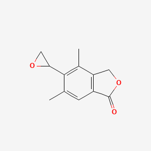 molecular formula C12H12O3 B8412143 4,6-dimethyl-5-oxiran-2-yl-2-benzofuran-1(3H)-one 