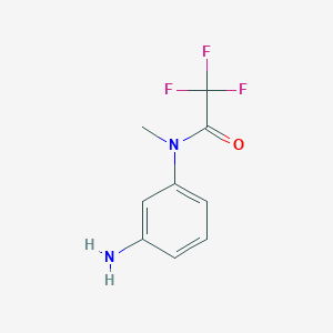 molecular formula C9H9F3N2O B8412144 N-(3-aminophenyl)-2,2,2-trifluoro-N-methylactamide 
