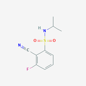 molecular formula C10H11FN2O2S B8412155 2-cyano-3-fluoro-N-isopropylbenzenesulphonamide 