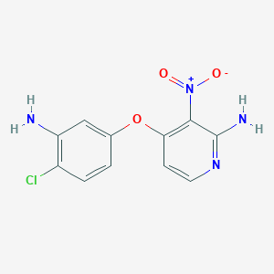 molecular formula C11H9ClN4O3 B8412157 4-(3-Amino-4-chlorophenoxy)-3-nitropyridin-2-amine 