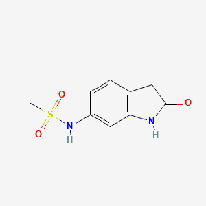 molecular formula C9H10N2O3S B8412175 6-Methylsulfonylamino-2-oxindole 