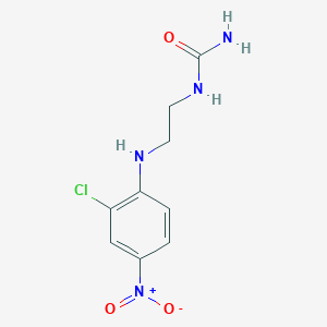 molecular formula C9H11ClN4O3 B8412179 4-nitro-2-chloro-N-(beta-ureidoethyl) aniline 