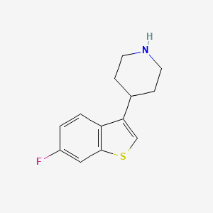 molecular formula C13H14FNS B8412181 4-(6-Fluoro-1-benzothiophen-3-yl)piperidine 