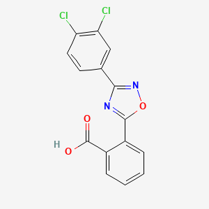molecular formula C15H8Cl2N2O3 B8412188 2-[3-(3,4-Dichlorophenyl)-1,2,4-oxadiazol-5-yl]benzoic acid 