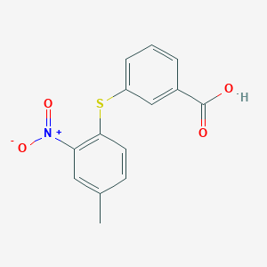 molecular formula C14H11NO4S B8412208 3-(4-Methyl-2-nitro-phenylsulfanyl)-benzoic acid 