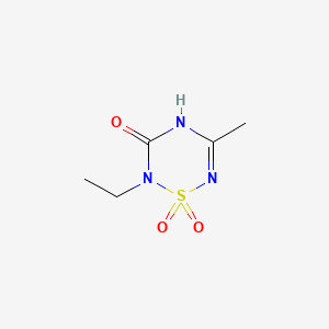 2H-1,2,4,6-Thiatriazin-3(4H)-one, 2-ethyl-5-methyl-, 1,1-dioxide