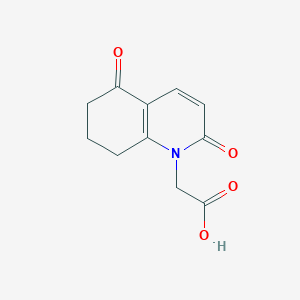 molecular formula C11H11NO4 B8412255 1-Carboxymethyl-7,8-dihydro-2,5(1H,6H)-quinolinedione 