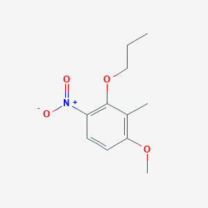 molecular formula C11H15NO4 B8412343 6-Methoxy-2-propyloxy-3-nitrotoluene 