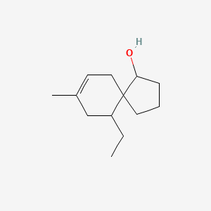 molecular formula C13H22O B8412357 10-Ethyl-8-methyl-spiro[4.5]dec-7-en-1-ol 
