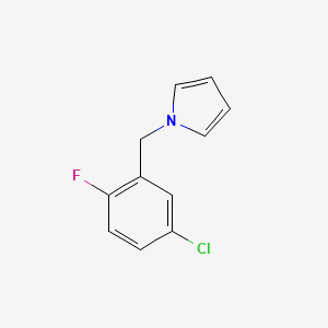 molecular formula C11H9ClFN B8412381 1-(5-Chloro-2-fluorobenzyl)pyrrole 