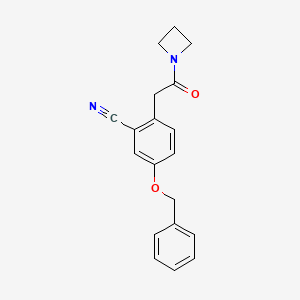2-[2-(Azetidin-1-yl)-2-oxoethyl]-5-(benzyloxy)benzonitrile