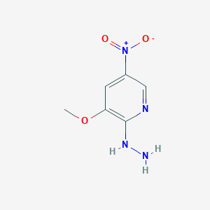 molecular formula C6H8N4O3 B8412399 2-Hydrazinyl-3-methoxy-5-nitropyridine 