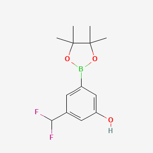 3-(Difluoromethyl)-5-(4,4,5,5-tetramethyl-1,3,2-dioxaborolan-2-yl)phenol