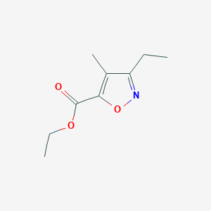 molecular formula C9H13NO3 B8412464 3-Ethyl-4-methyl-isoxazole-5-carboxylic acid ethyl ester 