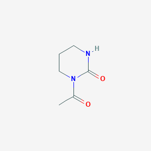 molecular formula C6H10N2O2 B8412468 1-Acetyl-2-oxo-1,3-diaza-cyclohexane 