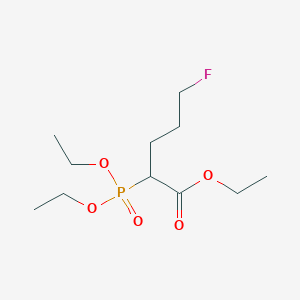 molecular formula C11H22FO5P B8412532 Ethyl 2-(diethoxyphosphoryl)-5-fluoropentanoate 