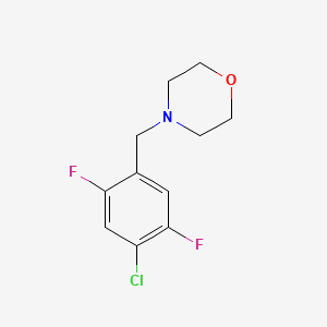 molecular formula C11H12ClF2NO B8412595 4-(4-Chloro-2,5-difluorobenzyl)morpholine 