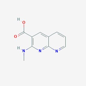 molecular formula C10H9N3O2 B8412640 2-(Methylamino)-1,8-naphthyridine-3-carboxylic acid 