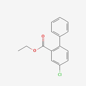molecular formula C15H13ClO2 B8412721 Ethyl 5-chloro-2-phenylbenzoate 