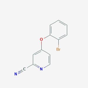 molecular formula C12H7BrN2O B8412797 4-(2-Bromophenoxy)picolinonitrile 