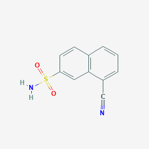 molecular formula C11H8N2O2S B8412867 8-Cyanonaphthalene-2-sulfonamide 