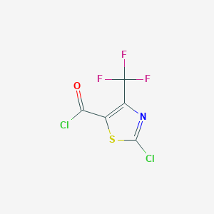 molecular formula C5Cl2F3NOS B8412875 2-Chloro-4-trifluoromethyl-5-thiazolecarbonyl chloride 