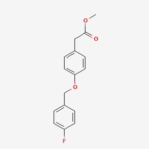 molecular formula C16H15FO3 B8412889 Methyl 2-{4-[(4-fluorobenzyl)oxy]phenyl}acetate 