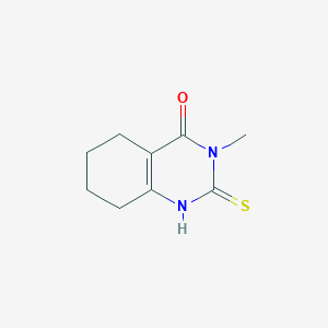 molecular formula C9H12N2OS B8412900 2-mercapto-3-methyl-5,6,7,8-tetrahydro-4(3H)-quinazolinone 