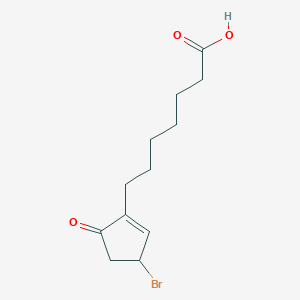 molecular formula C12H17BrO3 B8412929 4-Bromo-2-(6-carboxyhexyl)cyclopent-2-en-1-one 