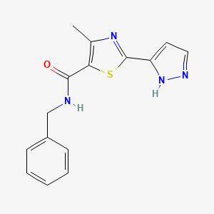 4-methyl-2-(2H-Pyrazol-3-yl)-thiazole-5-carboxylic acid benzylamide