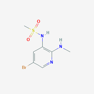 molecular formula C7H10BrN3O2S B8412959 N-[5-bromo-2-(methylamino)pyridin-3-yl]methanesulfonamide 