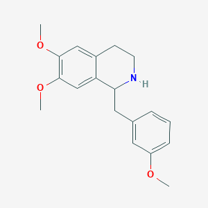 molecular formula C19H23NO3 B8412988 6,7-Dimethoxy-1-(3-methoxy-benzyl)-1,2,3,4-tetrahydro-isoquinoline 