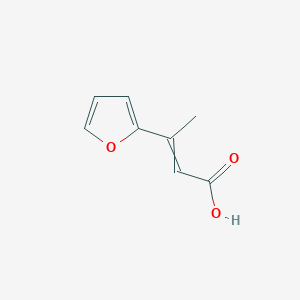 molecular formula C8H8O3 B8412999 3-(2-Furanyl)-3-methylacrylic acid 