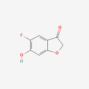 molecular formula C8H5FO3 B8413038 5-fluoro-6-hydroxybenzofuran-3(2H)-one 