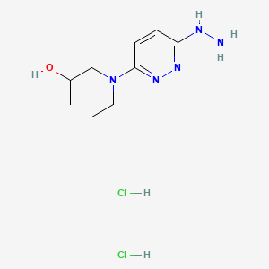 molecular formula C9H19Cl2N5O B8413073 6-(Ethyl(2-hydroxypropyl)amino)-3(2H)-pyridazinone hydrazone dihydrochloride CAS No. 56393-23-8