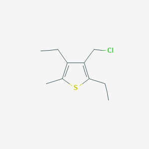 molecular formula C10H15ClS B8413076 2,4-Diethyl-5-methyl-3-chloromethylthiophene 