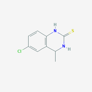 molecular formula C9H9ClN2S B8413081 6-Chloro-4-methyl-3,4-dihydro-1H-quinazoline-2-thione 