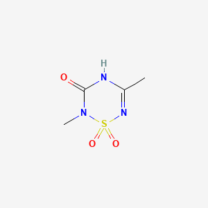 molecular formula C4H7N3O3S B8413096 2,5-dimethyl-1,1-dioxo-4H-1,2,4,6-thiatriazin-3-one CAS No. 65119-26-8