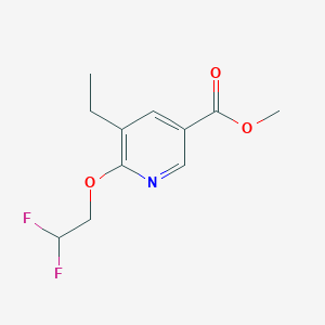 molecular formula C11H13F2NO3 B8413138 Methyl 6-(2,2-difluoroethoxy)-5-ethylnicotinate 