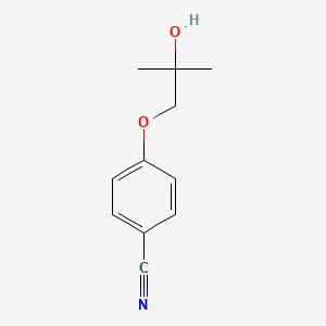 molecular formula C11H13NO2 B8413145 4-(2-Hydroxy-2-methyl-propoxy)benzonitrile 