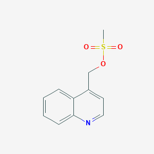 molecular formula C11H11NO3S B8413177 4-Quinolinylmethyl methanesulfonate 
