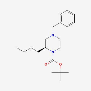 molecular formula C20H32N2O2 B8413180 4-Benzyl-1-tert-butoxycarbonyl-2(S)-n-butylpiperazine 