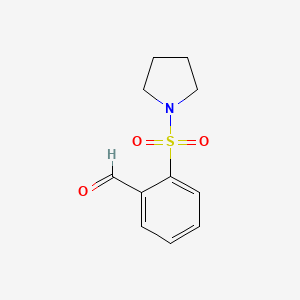 molecular formula C11H13NO3S B8413201 2-(Pyrrolidin-1-ylsulfonyl)benzaldehyde 