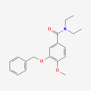 molecular formula C19H23NO3 B8413210 3-benzyloxy-N,N-diethyl-4-methoxy-benzamide 