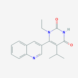 1-Ethyl-5-isopropyl-6-quinolin-3-yl-1H-pyrimidine-2,4-dione