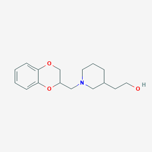 molecular formula C16H23NO3 B8413226 2-[1-(2,3-Dihydrobenzo[1,4]dioxin-2-ylmethyl)piperidin-3-yl]ethanol 
